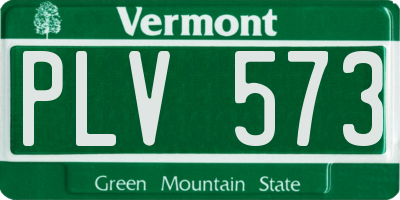 VT license plate PLV573
