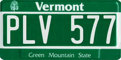 VT license plate PLV577