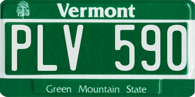 VT license plate PLV590