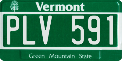 VT license plate PLV591