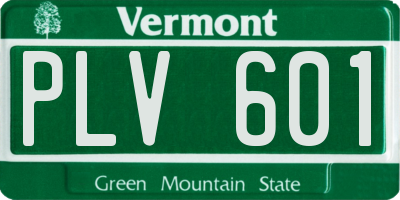 VT license plate PLV601