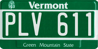 VT license plate PLV611