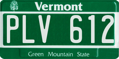VT license plate PLV612