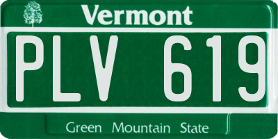 VT license plate PLV619