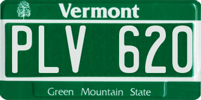 VT license plate PLV620