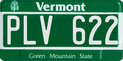 VT license plate PLV622