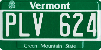 VT license plate PLV624