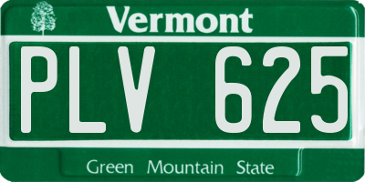 VT license plate PLV625