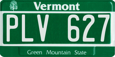 VT license plate PLV627
