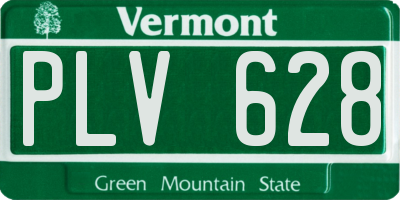 VT license plate PLV628