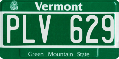 VT license plate PLV629