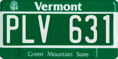 VT license plate PLV631