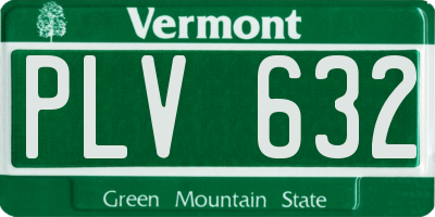 VT license plate PLV632