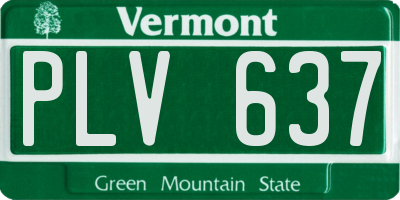 VT license plate PLV637