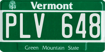 VT license plate PLV648