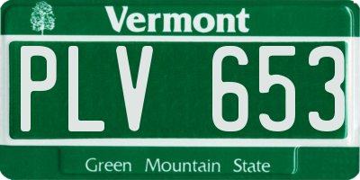 VT license plate PLV653