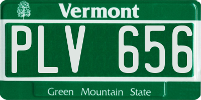 VT license plate PLV656