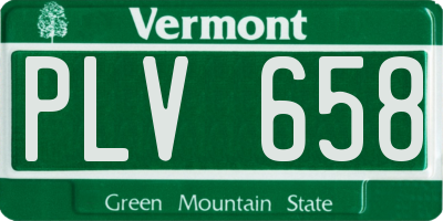VT license plate PLV658