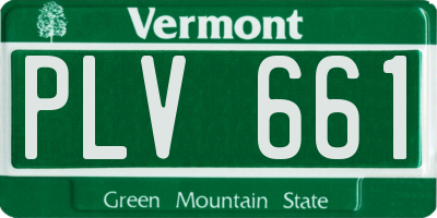 VT license plate PLV661