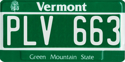 VT license plate PLV663