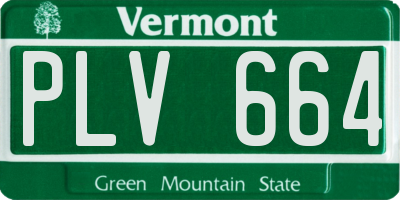 VT license plate PLV664