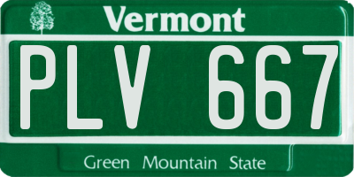 VT license plate PLV667