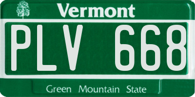 VT license plate PLV668