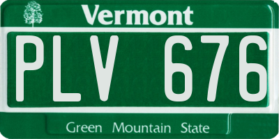 VT license plate PLV676