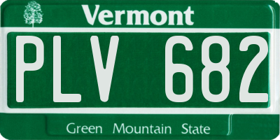 VT license plate PLV682