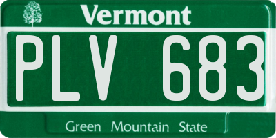 VT license plate PLV683