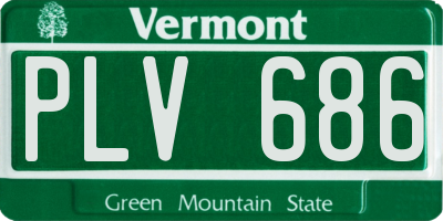 VT license plate PLV686