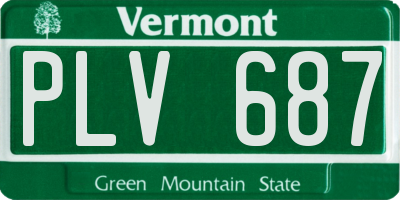 VT license plate PLV687