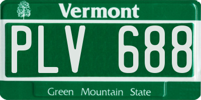 VT license plate PLV688