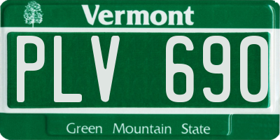 VT license plate PLV690