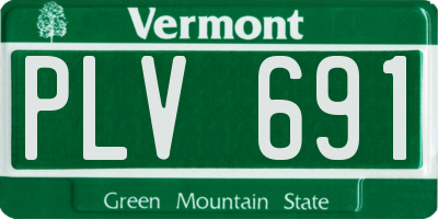 VT license plate PLV691