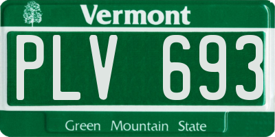 VT license plate PLV693