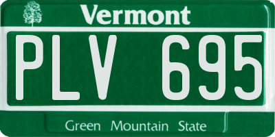VT license plate PLV695