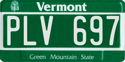 VT license plate PLV697