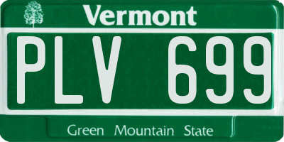 VT license plate PLV699