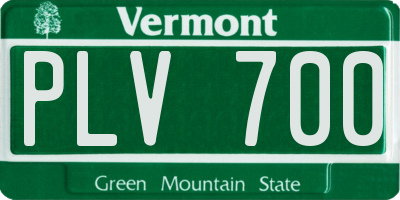 VT license plate PLV700
