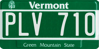 VT license plate PLV710