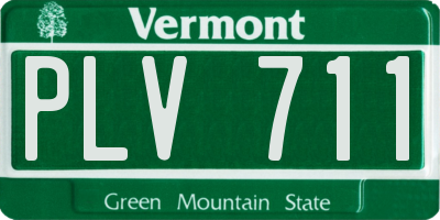 VT license plate PLV711