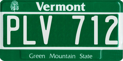 VT license plate PLV712
