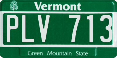VT license plate PLV713