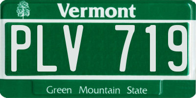 VT license plate PLV719