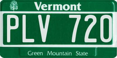 VT license plate PLV720