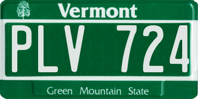 VT license plate PLV724