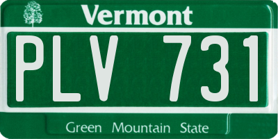 VT license plate PLV731