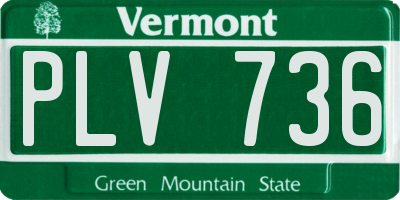 VT license plate PLV736