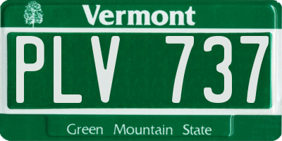 VT license plate PLV737